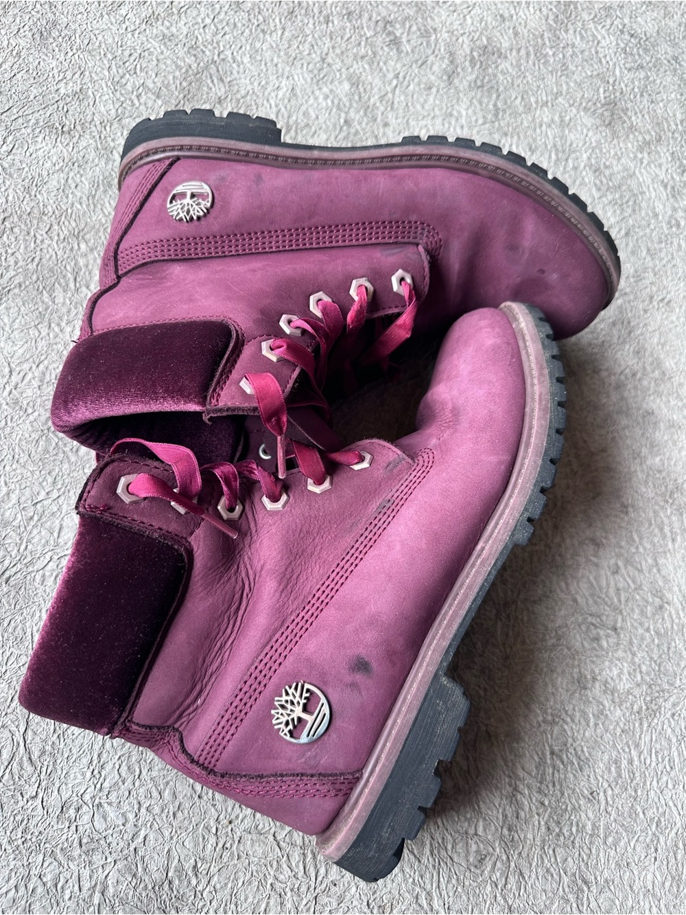 Timberland Women's Plum Lace-Up Leather Boots